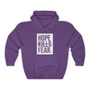"HKF Logo v2" FRONT ONLY Hoodie (Purple/White)