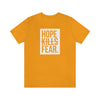 "HKF Logo v2" FRONT ONLY Tee (Gold/White)