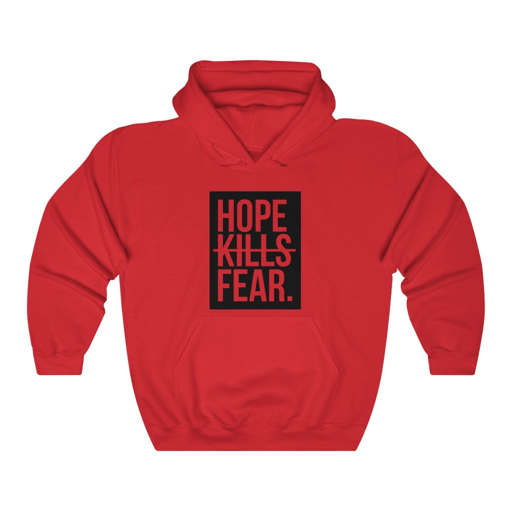 "HKF Logo v2" FRONT ONLY Hoodie (RED/BLACK)