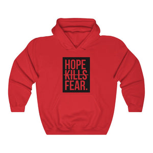 "HKF Logo v2" FRONT ONLY Hoodie (RED/BLACK)