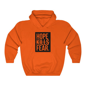 "HKF Logo v2" FRONT ONLY Hoodie (ORANGE/BLACK)