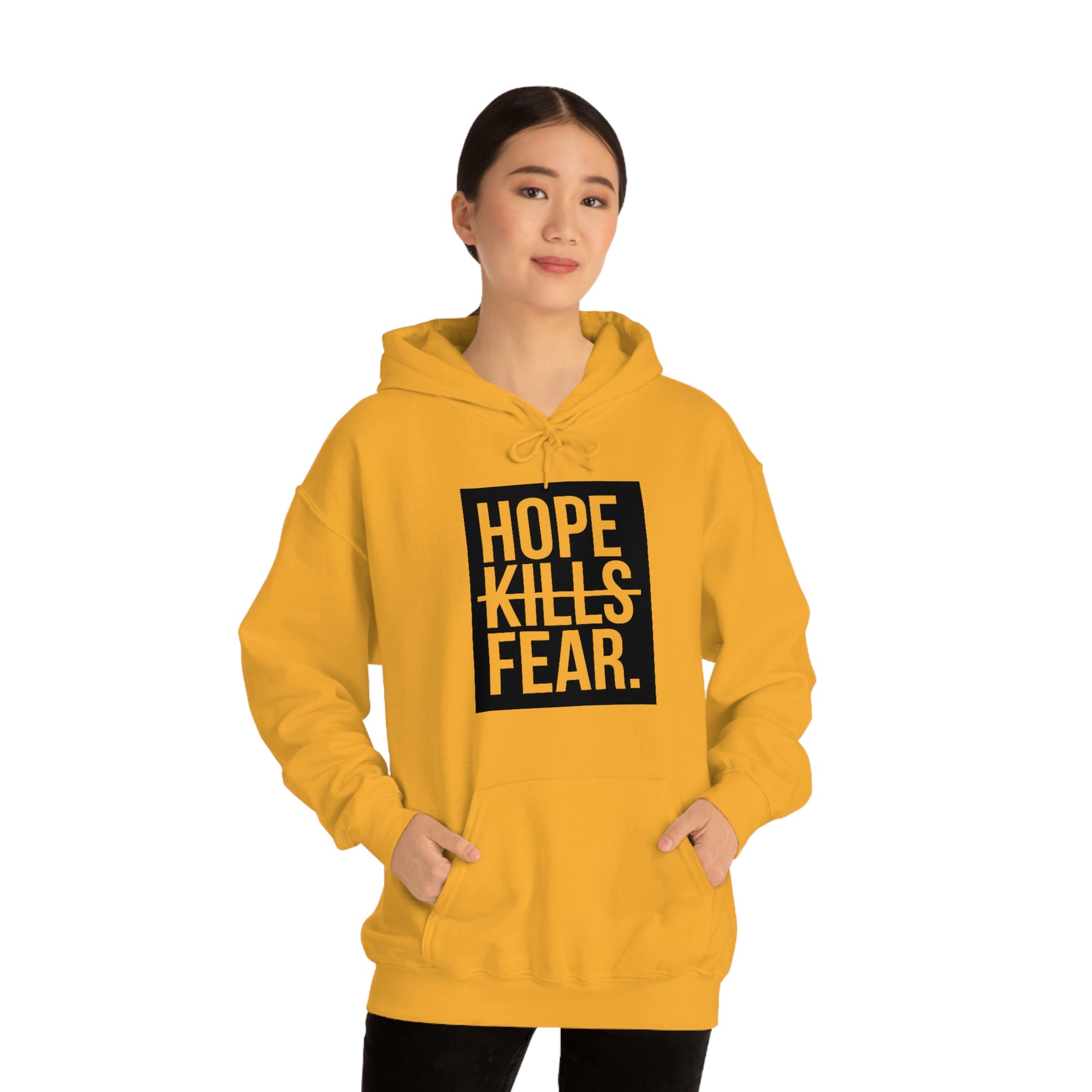 Copy of "HKF Logo v2" FRONT ONLY Hoodie (GOLD/BLACK)