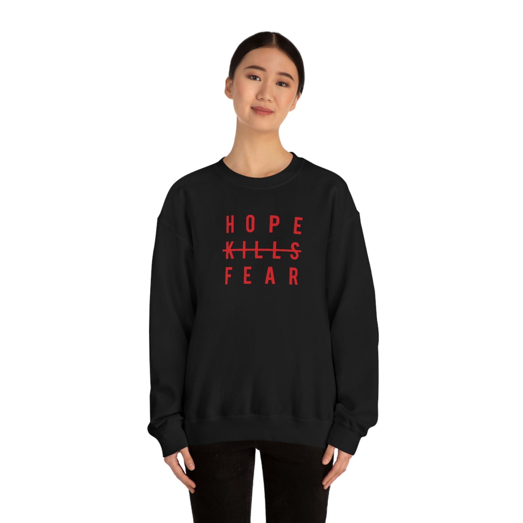 "HKF Logo" FRONT ONLY Sweater (Red/Black)