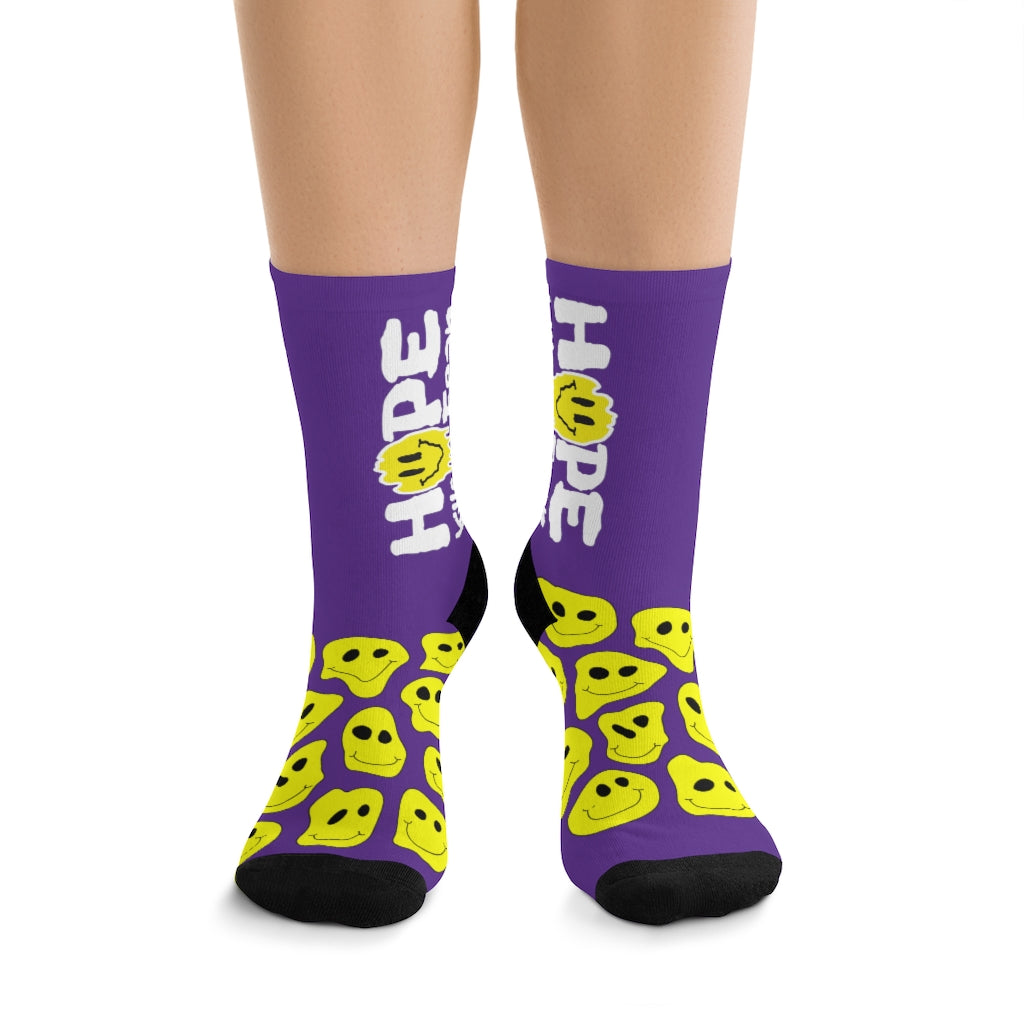 "HKF Smile" Socks (PURPLE)