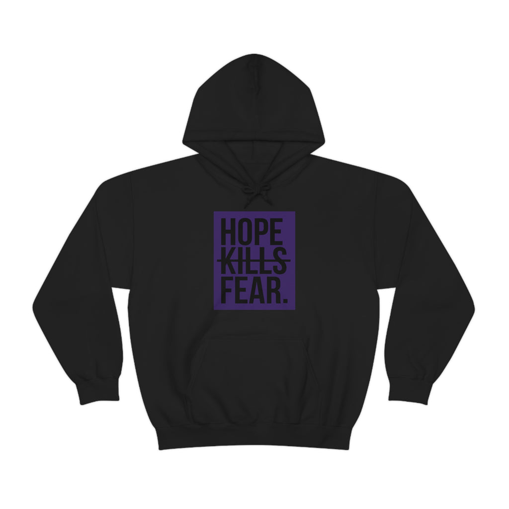 "HKF Logo v2" FRONT ONLY Hoodie (BLACK/PURPLE)