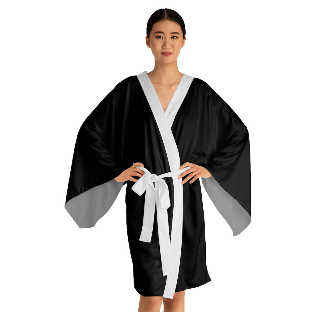 "HKF v1" Kimono Robe (BLACK/WHITE)