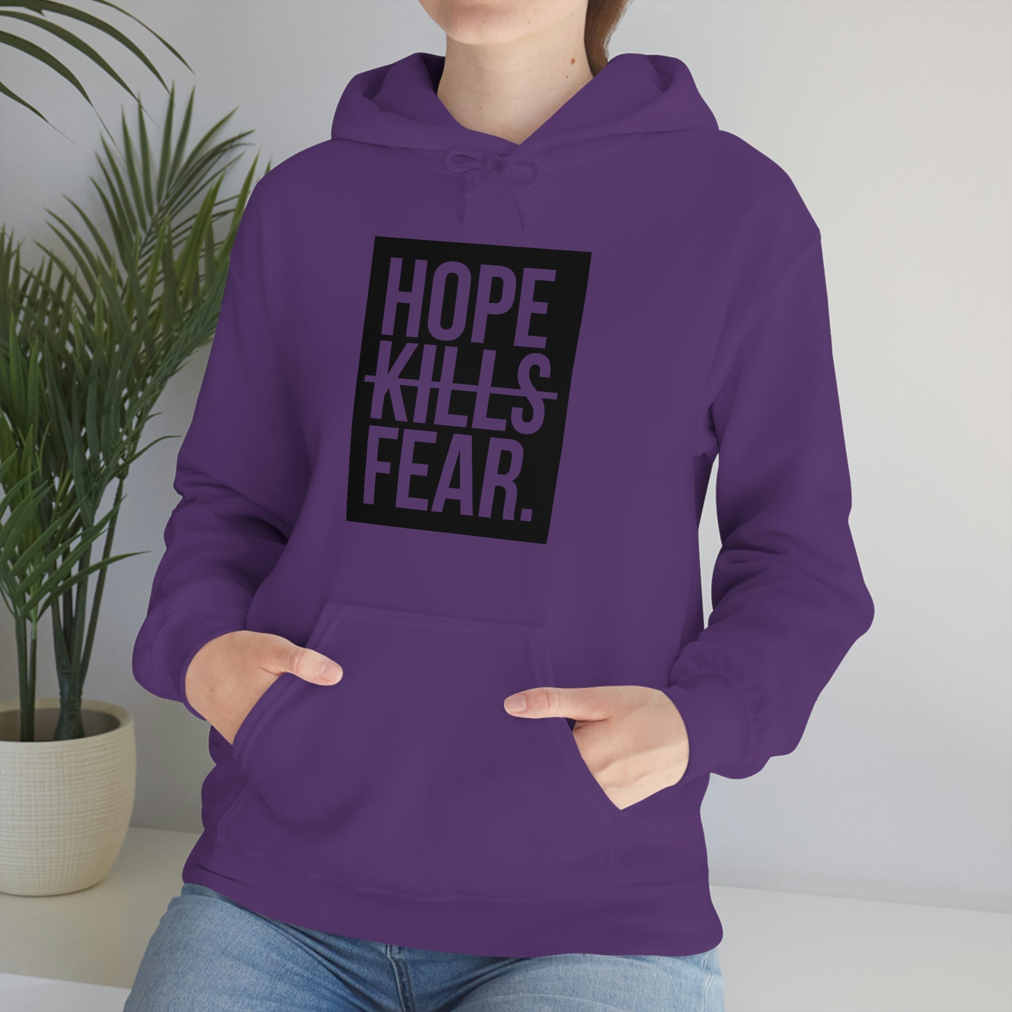 Copy of "HKF Logo v2" FRONT ONLY Hoodie (PURPLE/BLACK)