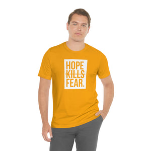 "HKF Logo v2" FRONT ONLY Tee (Gold/White)