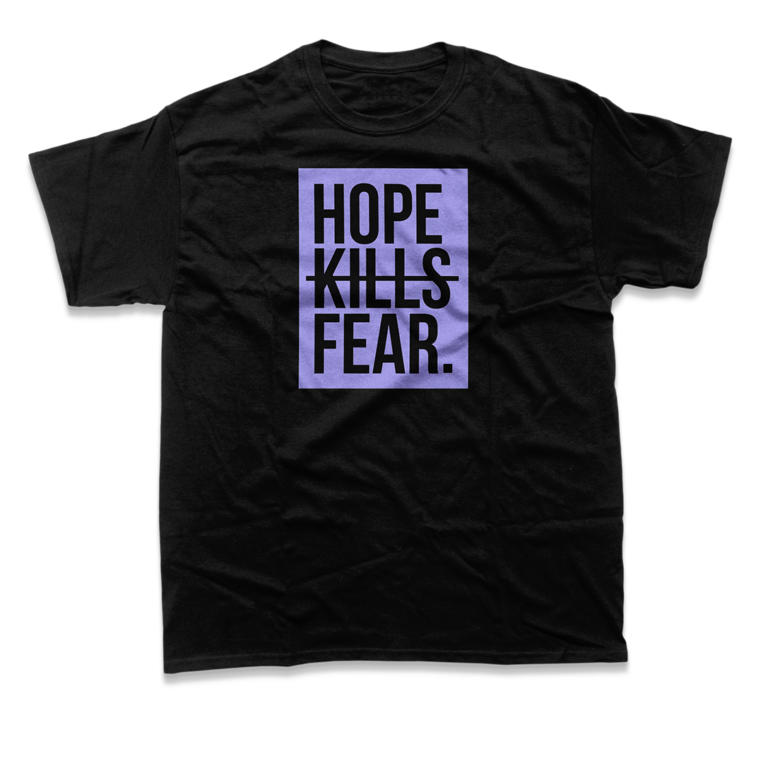 "HKF Logo v2" FRONT ONLY Tee (Black/Light Purple)