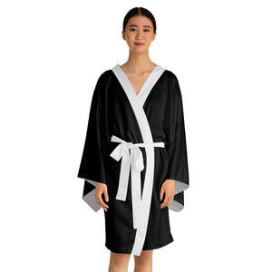 "HKF v1" Kimono Robe (BLACK/WHITE)