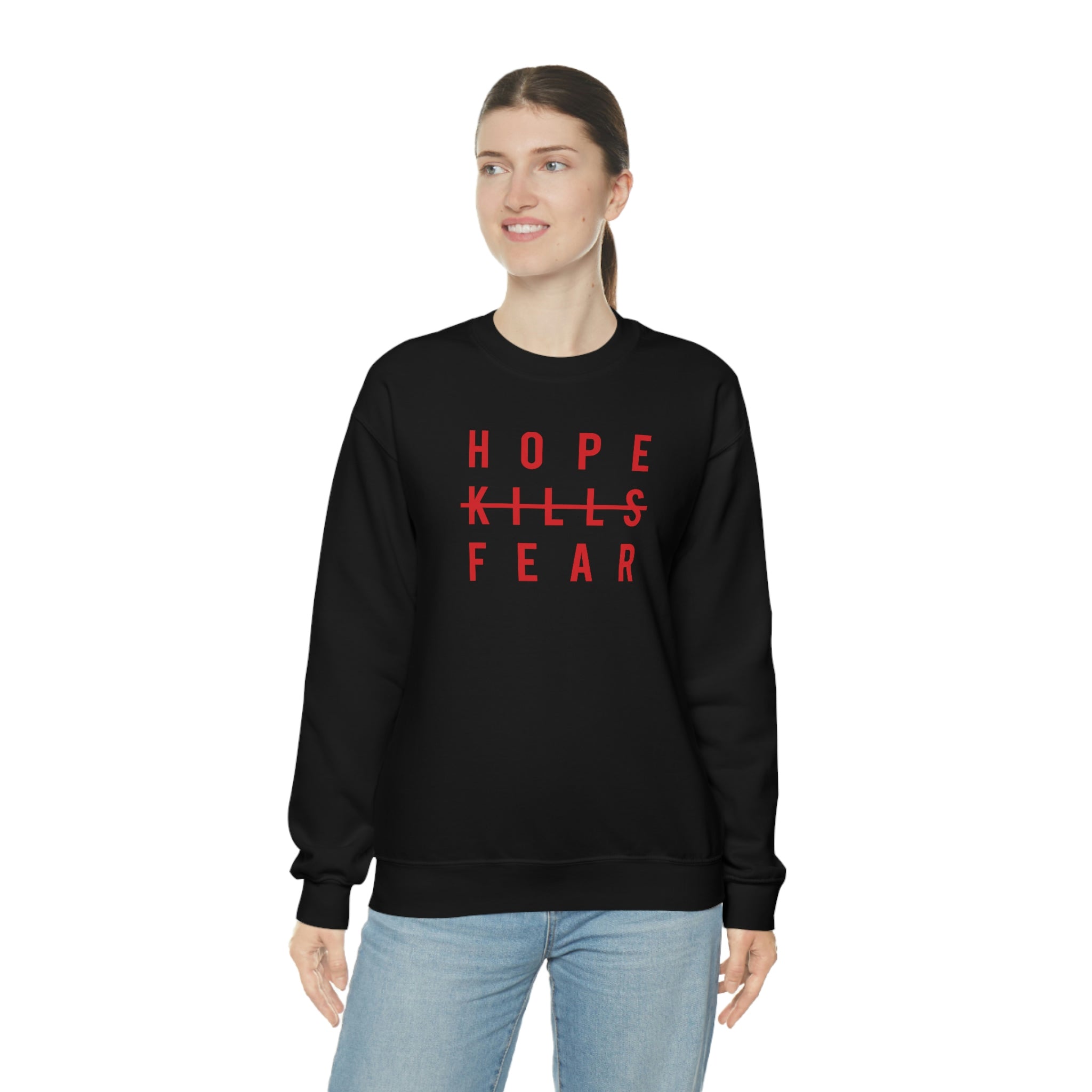 "HKF Logo" FRONT ONLY Sweater (Red/Black)