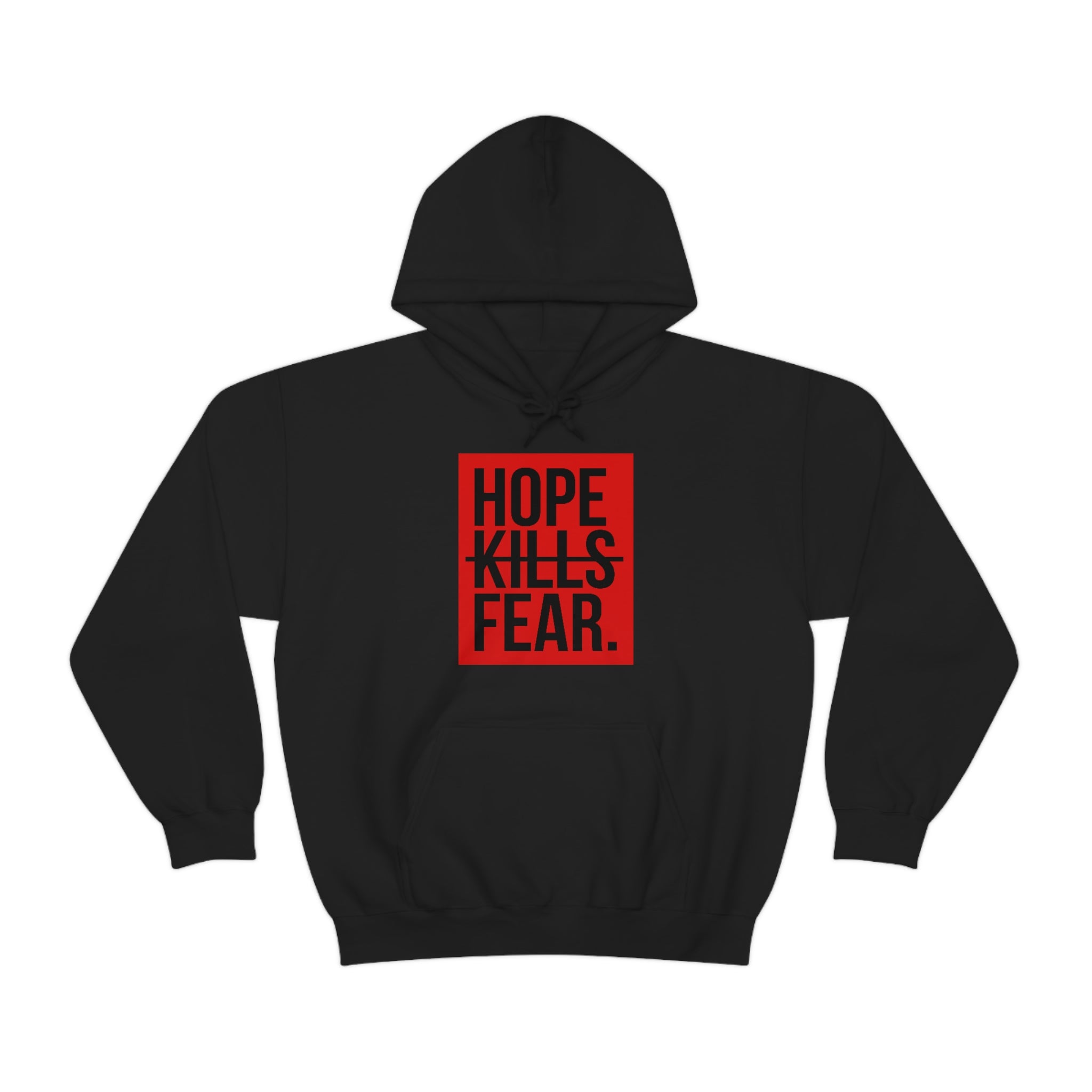 "HKF Logo v2" FRONT ONLY Hoodie (BLACK/RED)