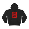 "HKF Logo v2" FRONT ONLY Hoodie (BLACK/RED)