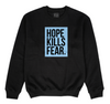 "HKF Logo v2" FRONT ONLY Sweater (Black/Light Blue)