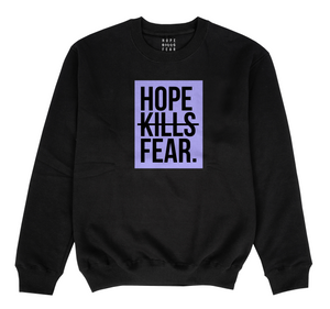 "HKF Logo v2" FRONT ONLY Sweater (Black/Light Purple)